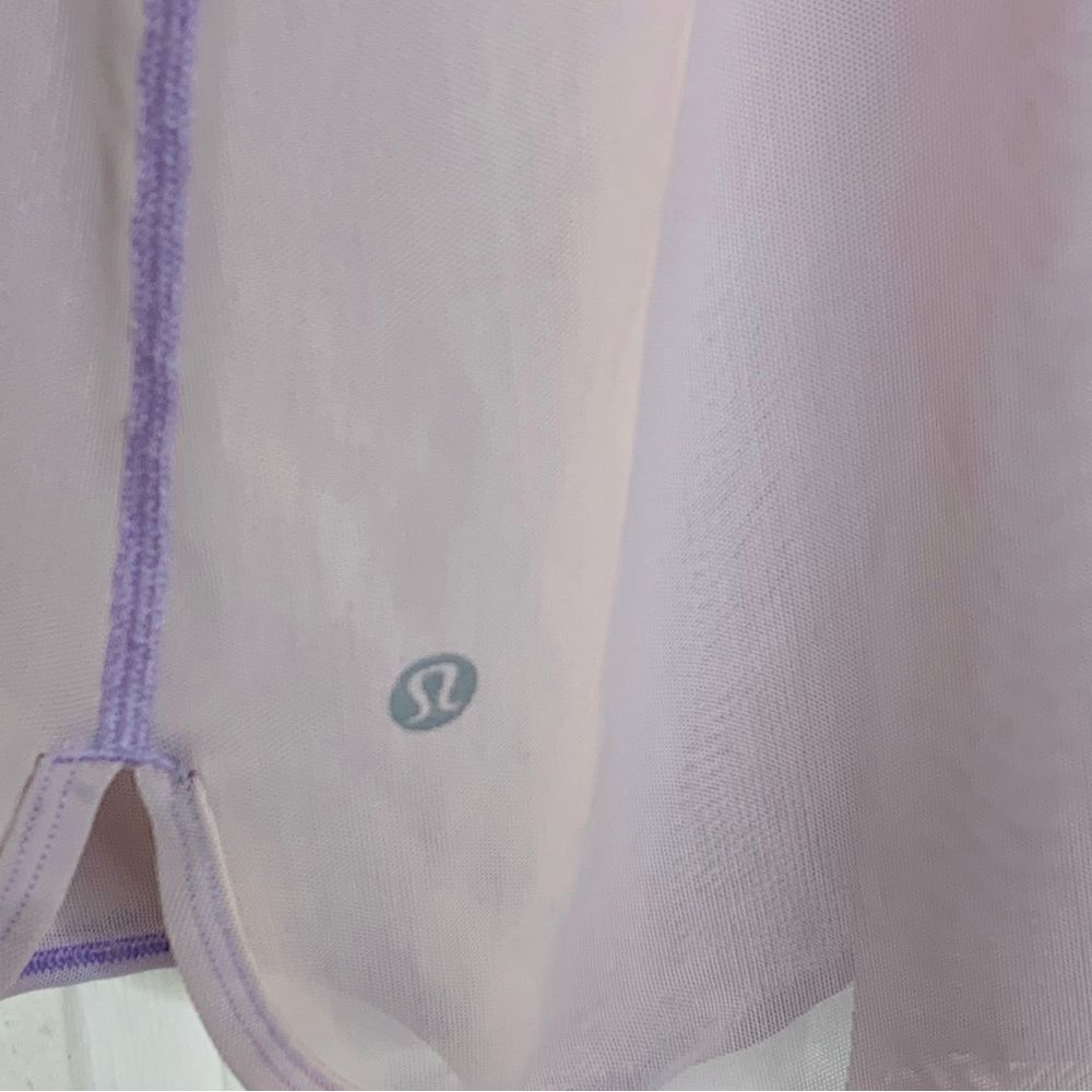 Lululemon Mesh Racerback Tank Light Purple Color Size 6 - Picture 7 of 7
